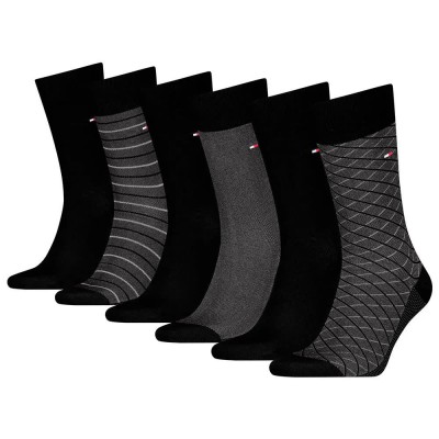 чорапи,мъжки,чорапи,tommy,hilfiger,701235373,socks,6,pairs,black,(black,grey)
