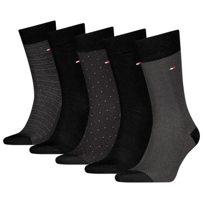 чорапи,мъжки,чорапи,tommy,hilfiger,701235374,socks,5,pairs,black,(black,grey)