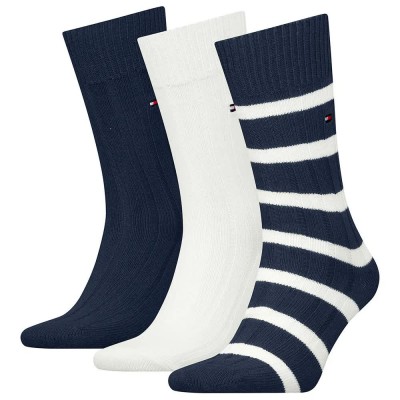 чорапи,мъжки,чорапи,tommy,hilfiger,701235377,socks,3,pairs,navy,(white,blue)