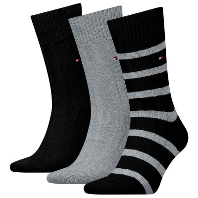 чорапи,мъжки,чорапи,tommy,hilfiger,701235377,socks,3,pairs,black,(black,grey)