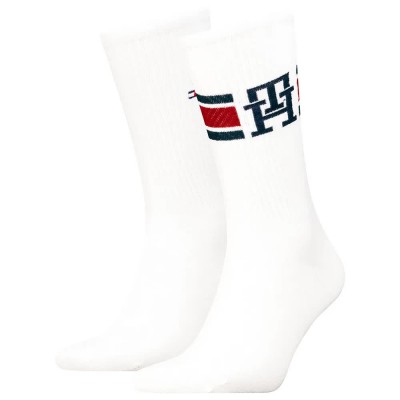 чорапи,мъжки,чорапи,tommy,hilfiger,701236320,crew,socks,2,pairs,white