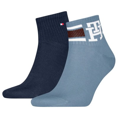чорапи,мъжки,чорапи,tommy,hilfiger,701236322,socks,2,pairs,washed,blue,(blue)