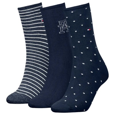 чорапи,дамски,чорапи,tommy,hilfiger,701236464,socks,3,pairs,navy,(blue)