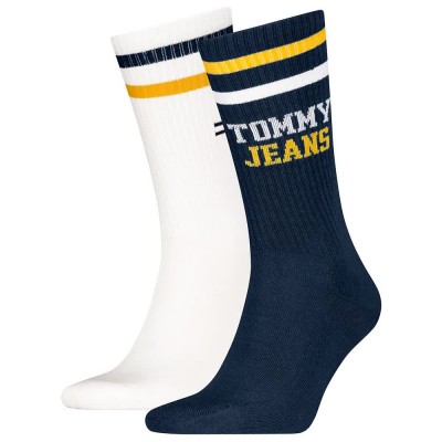 чорапи,мъжки,чорапи,tommy,hilfiger,701236466,crew,socks,2,pairs,white,blue,(navy)