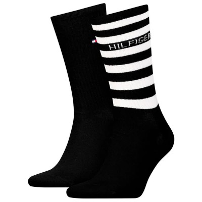 чорапи,мъжки,чорапи,tommy,hilfiger,701236735,crew,socks,2,pairs,black