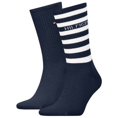 чорапи,мъжки,чорапи,tommy,hilfiger,701236735,crew,socks,2,pairs,navy,(blue)