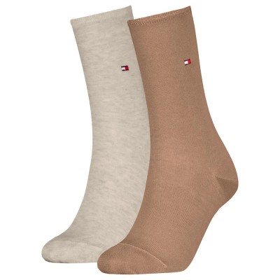 чорапи,дамски,чорапи,tommy,hilfiger,casual,socks,2,pairs,sand,(beige,brown)