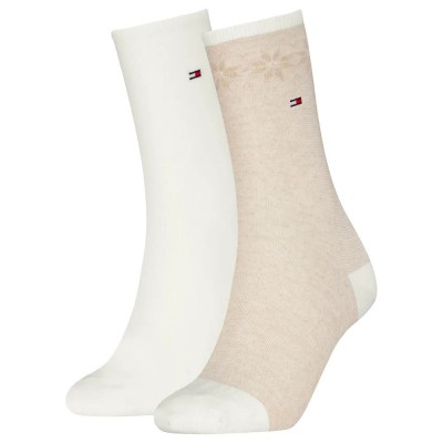 чорапи,дамски,чорапи,tommy,hilfiger,fair,isle,socks,2,pairs,sand,(beige,white)
