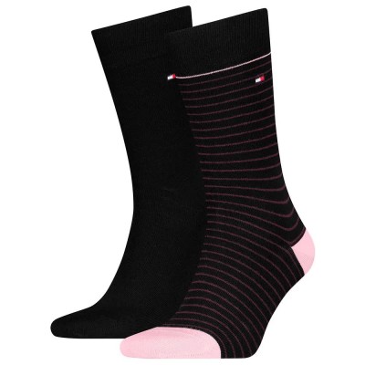 чорапи,мъжки,чорапи,tommy,hilfiger,small,stripe,classic,socks,2,pairs,burgundy,(black)