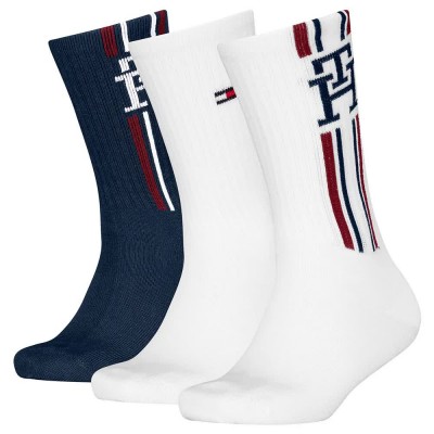 чорапи,детски,чорапи,tommy,hilfiger,701236331,crew,socks,3,pairs,tommy,original,(white,blue)