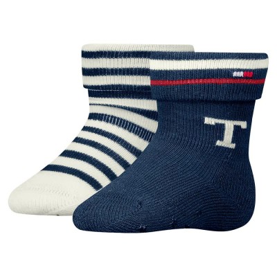 чорапи,детски,чорапи,tommy,hilfiger,701236337,short,socks,2,pairs,tommy,original,(white,blue)