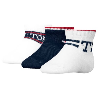 чорапи,детски,чорапи,tommy,hilfiger,701236341,short,socks,3,pairs,tommy,original,(white,blue)