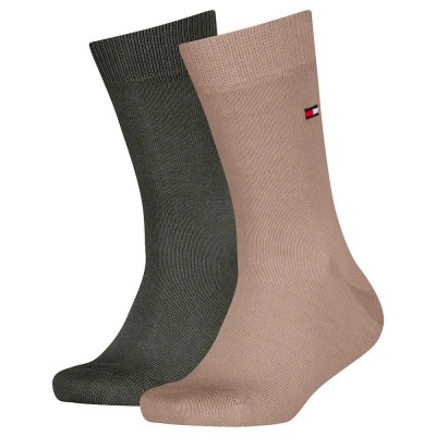 чорапи,детски,чорапи,tommy,hilfiger,basic,socks,2,pairs,camel,(beige,green)