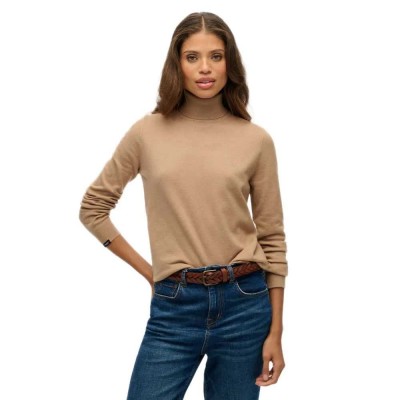 блуза,мъжки,пуловери,дамски,пуловери,superdry,classic,high,neck,sweater,brown,(light,taupe,marl)