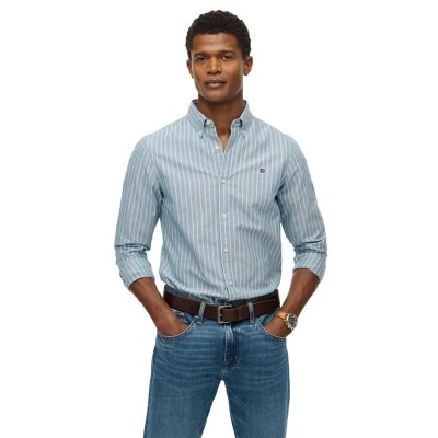 риза,с,дълъг,ръкав,мъжки,ризи,superdry,classic,oxford,long,sleeve,shirt,blue,(marine,navy,stripe,peppermint)