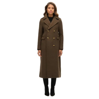 яке,дамски,якета,и,палта,superdry,double,breasted,wool,jacket,brown,(deep,khaki,green)