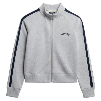 блуза,дамски,блузи,superdry,essential,logo,track,full,zip,sweatshirt,grey,(glacier,grey,marl)