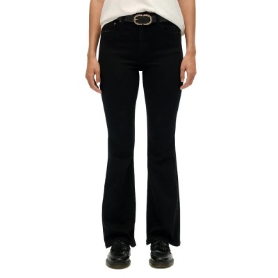 дънки,дамски,панталони,superdry,mid,rise,flare,jeans,black,(black)