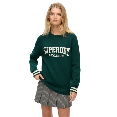 блуза,дамски,пуловери,дамски,плетени,дрехи,superdry,slouchy,intarsia,graphic,sweater,green,(darkest,pine,green)