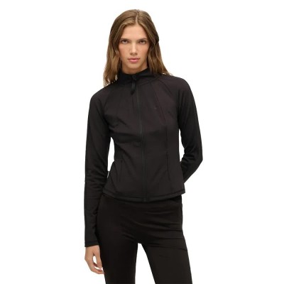 блуза,дамски,блузи,superdry,studios,fitted,track,full,zip,sweatshirt,black,(black)