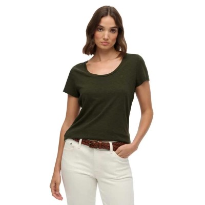 тениска,дамски,тениски,superdry,studios,scoop,neck,short,sleeve,t,shirt,beetle,green,(green)