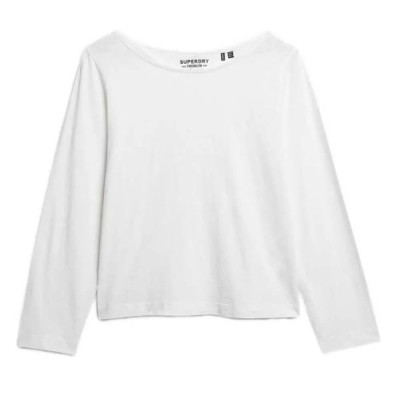 тениска,дамски,тениски,superdry,studios,slub,long,sleeve,t,shirt,brilliant,white,(white)