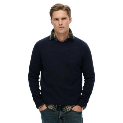 блуза,мъжки,пуловери,superdry,wool,blend,sweater,charred,navy,marl