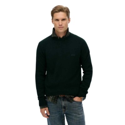 блуза,мъжки,пуловери,superdry,wool,blend,sweater,forest,green,marl