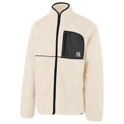 яке,мъжки,якета,47,mlb,new,york,yankees,base,runner,sherpa,jacket,natural