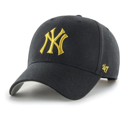 шапка,с,козирка,всички,шапки,47,mlb,new,york,yankees,metallic,mvp,snapback,cap,black,(black,bke)