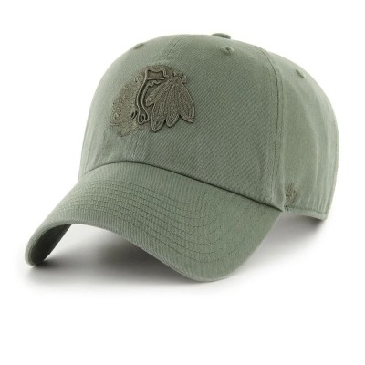 шапка,всички,шапки,47,nhl,chicago,blackhawks,clean,up,w,no,loop,label,cap,moss
