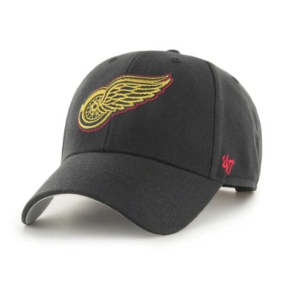 шапка,с,козирка,всички,шапки,47,nhl,detroit,red,wings,metallic,mvp,snapback,cap,black,bka,(grey)