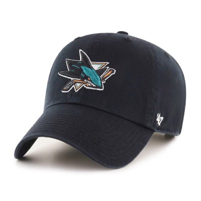 шапка,всички,шапки,47,nhl,san,jose,sharks,clean,up,cap,black
