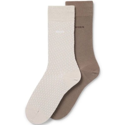 чорапи,мъжки,чорапи,boss,minipattern,10248189,01,socks,2,pairs,light,beige,(beige)