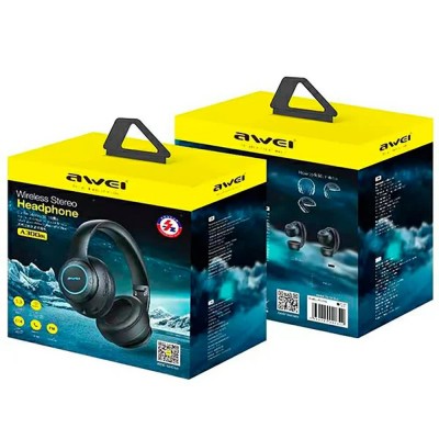 слушалки,слушалки,awei,a300bl,wireless,earphones,black