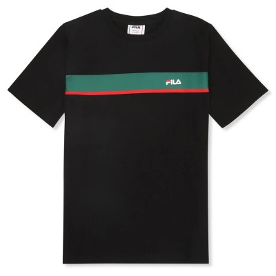 тениска,детски,тениски,fila,campasso,regular,taped,short,sleeve,t,shirt,black