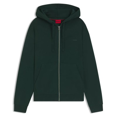 блуза,мъжки,пуловери,hugo,dapozip,10249110,01,full,zip,sweatshirt,open,green,(green)