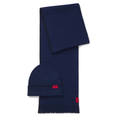 комплект,ръкавици,шапки,и,шалове,hugo,zaschel,set,10260700,scarf,navy,(blue)
