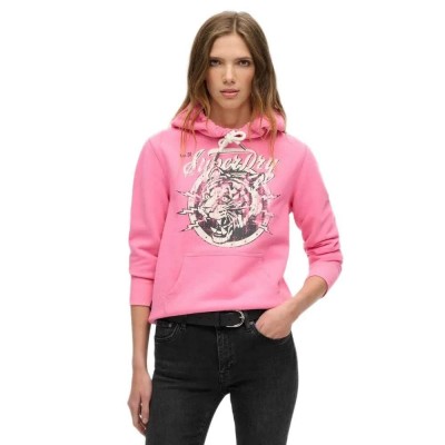 суичър,дамски,блузи,superdry,archive,graphic,hoodie,pink,(marne,pink)