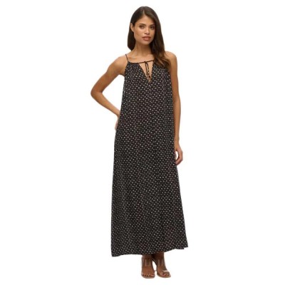 потник,дамски,поли,и,рокли,superdry,beach,cami,long,dress,daisy,dot,black,(black)