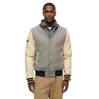 яке,мъжки,якета,superdry,college,varsity,bomber,jacket,dark,grey,marl,(grey)