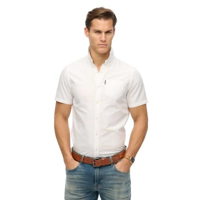 риза,с,къс,ръкав,мъжки,ризи,superdry,oxford,short,sleeve,shirt,optic,(white)