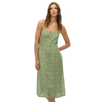 рокля,дамски,поли,и,рокли,superdry,print,button,sleeveless,midi,dress,green,ditsy,(green)