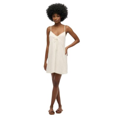 рокля,дамски,поли,и,рокли,superdry,textured,woven,cami,sleeveless,short,dress,white,(off,white)