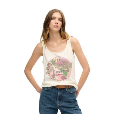 тениска,дамски,тениски,superdry,vintage,logo,narrative,sleeveless,t,shirt,off,white,(white)