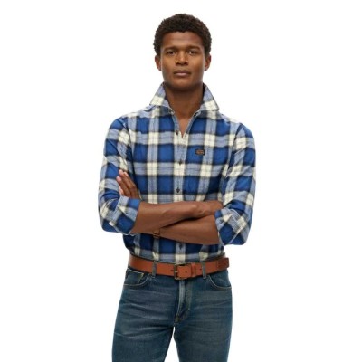 карирана,риза,мъжки,ризи,superdry,vintage,lumberjack,long,sleeve,shirt,blue,(rodrick,check,blue)