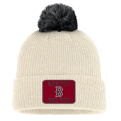 шапка,всички,шапки,nike,mlb,boston,red,sox,yarn,peak,standard,cuff,pom,beanie,beige,(natural,15a,black,00a)