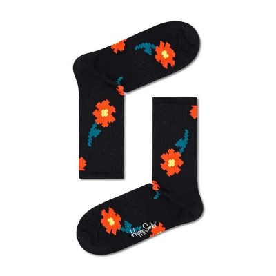 чорапи,мъжки,чорапи,happy,socks,3,4,pixel,flower,socks,long,socks,multicolor,(black)