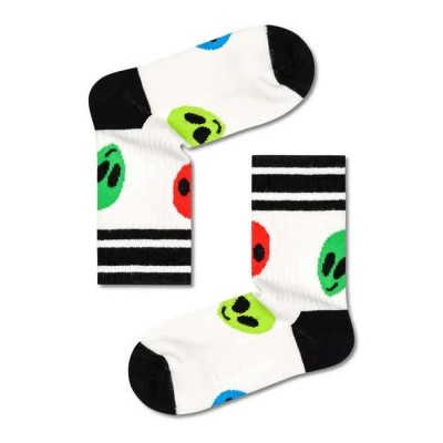 чорапи,детски,чорапи,happy,socks,alien,rib,socks,multicolor,(white)