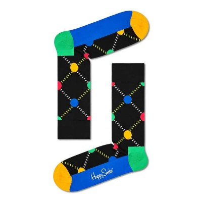 чорапи,мъжки,чорапи,happy,socks,argyle,dot,1,2,crew,long,socks,multicolor,(black)